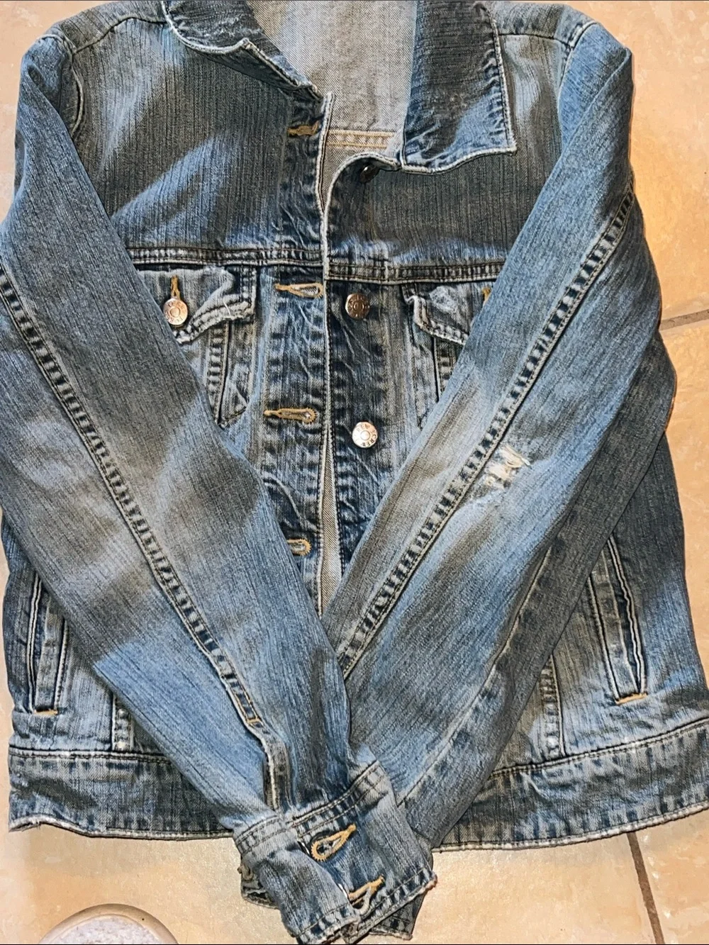 J. Crew Y2K Denim Jacket - Women's Casual Button-Up